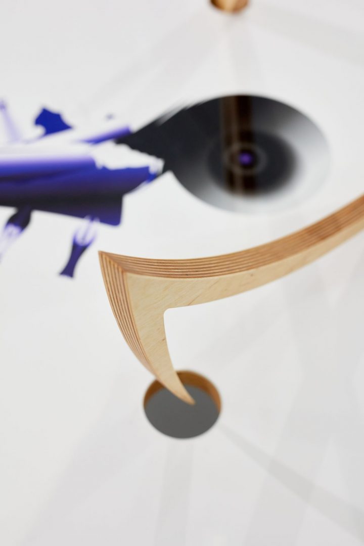 Nest installation, 2021, birch plywood, giclée print, paper cut-out, pencil, collage, vignetta, metal, 223 × 184 × 129 cm_08 thumbnail