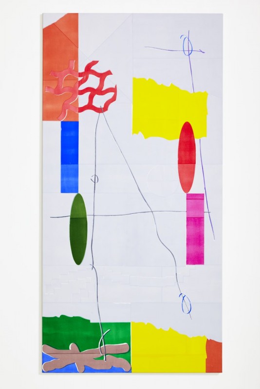 1. Gergo Szinyova - Untitled (A), acrylic on canvas, 200 x 100 cm, 2019