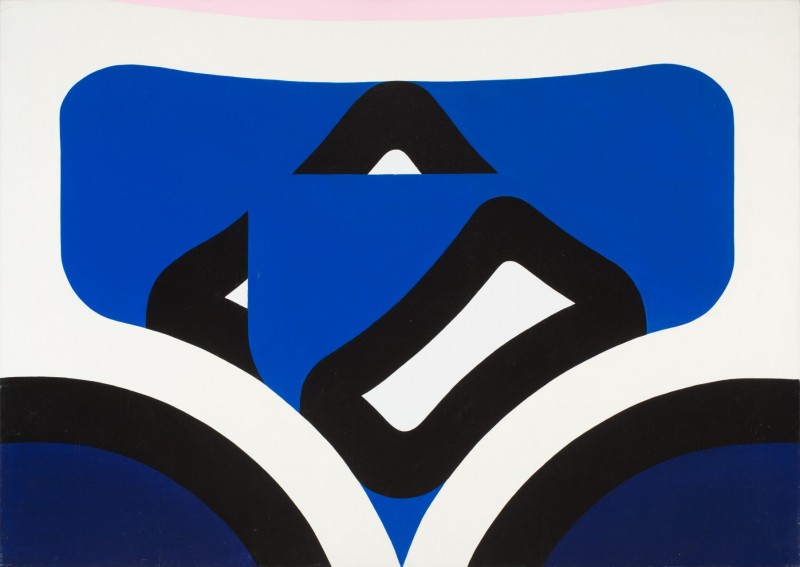 Nadler Istvan_Kek-fekete_1968_akril_vaszon_133x188